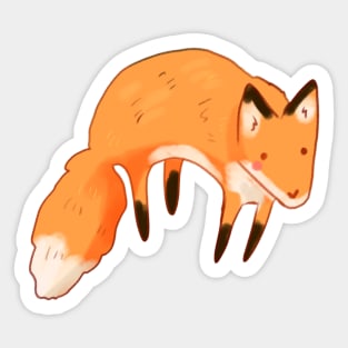 Cute fox jumping Sticker